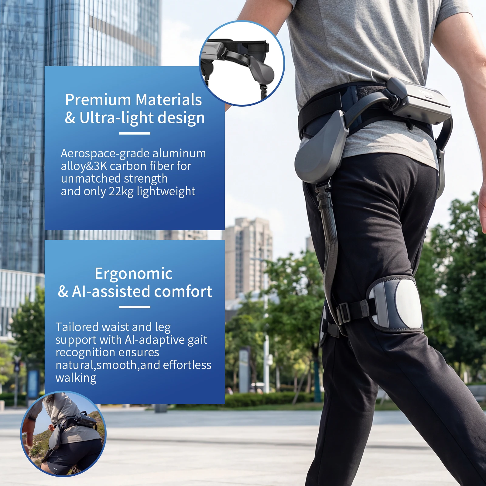 Smart Wearable Exoskeleton With AI Gait Analysis Walking Assistance & Rehabilitation Training