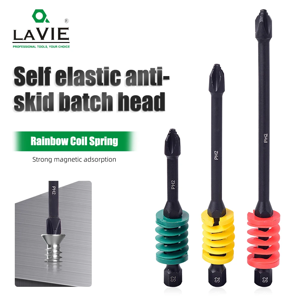 

LAVIE 1pc 65/90/110mm Screwdriver Bit For Rainbow Spring Electric Nonslip Hand Tools Parts Power Tool Accessories P51PH2