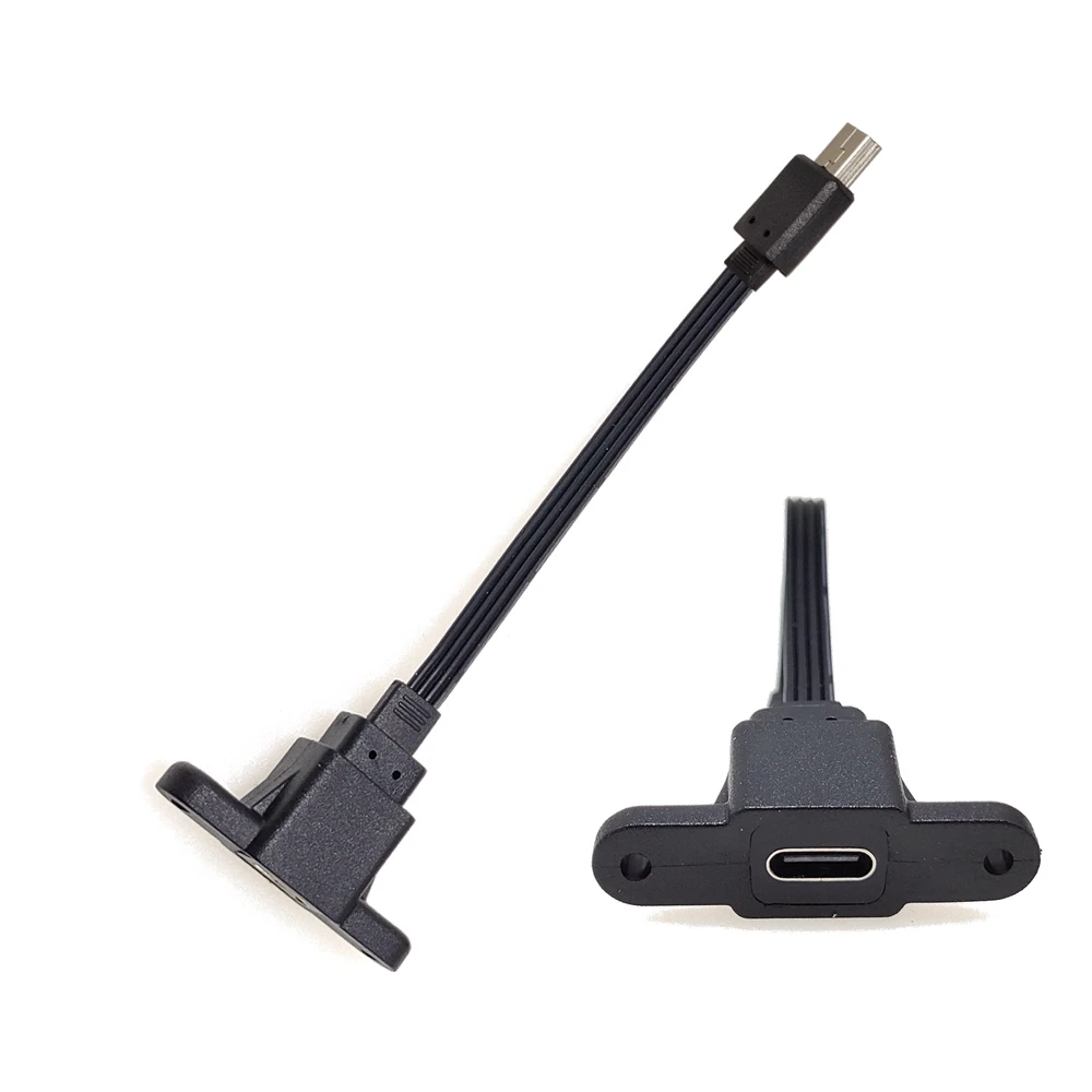 USB Type-C ถึงสาย Mini USB 2.0 5pin Mini-B ปลั๊ก USB 3.1 USB-C หญิงอะแดปเตอร์แปลงข้อมูลสายชาร์จ 10 ซม.20 ซม.