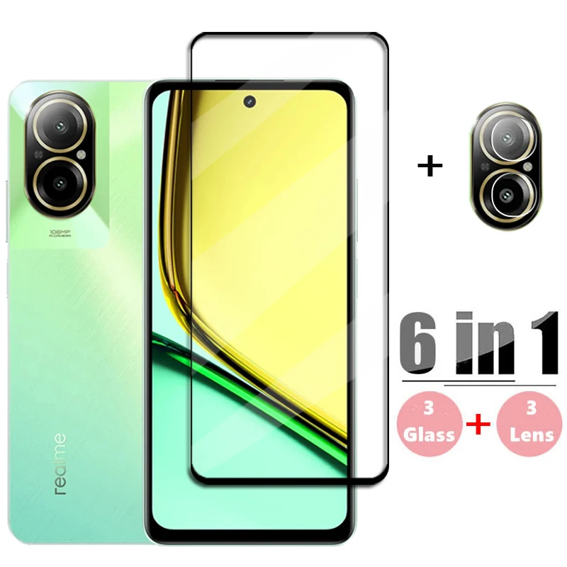 

Full Cover Tempered Glass For Realme C67 Glass Realme C67 Screen Protector Protective Phone Lens Film Realme C67 4G inch 6.72"