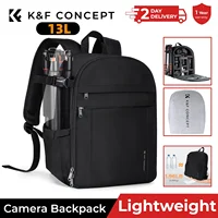 K & F Concept Mochila ligera para cámara de 13L, bolsa para cámara de fotógrafo de viaje para Canon Sony Nikon DSL DSLR con compartimento para trípode