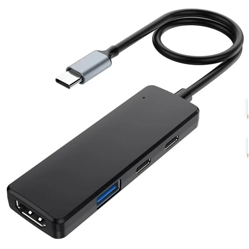 clinch 4-In-1 Type C HUB Dock USB C Hub to 4K HDMI-Compatible USB 3.0 Adapter Type C PD Charging Dock USB C Splitter