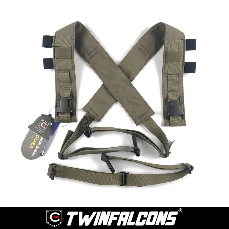 

TW-BT12 Delustering TwinFalcons Tactical Chest Rig X-Harness Suspenders Shoulder Straps for Airsoft Wargame