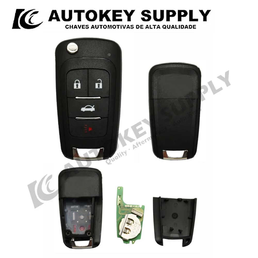 Autokeysupply AKVVDI145XK BUI.C Style(Flip-4BTN)