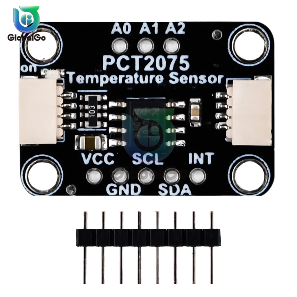 PCT2075 New Temperature Sensor Module I2CTemperature Sensor Module QT/Qwiic PCB With Pin Humidity Temperature Instruments