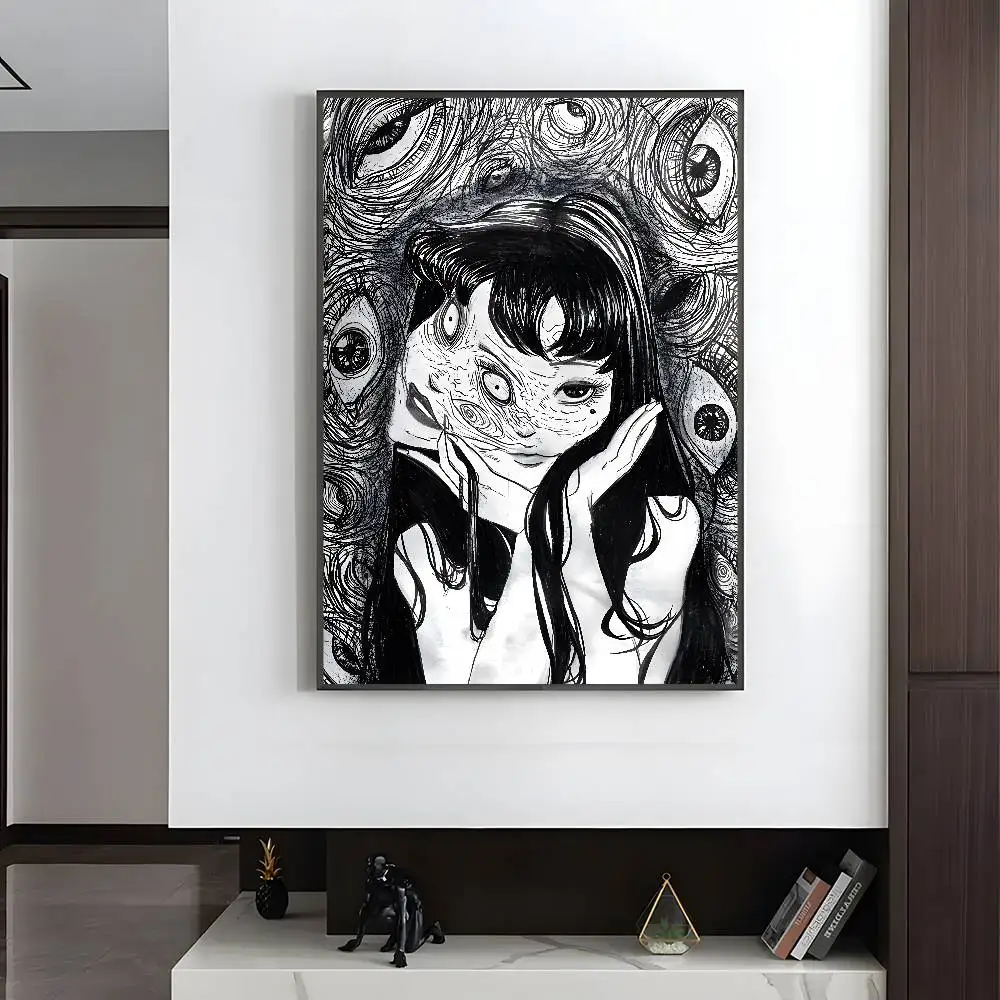 J-Junji Ito T-TomieS ملصق ريترو HD جدار لزج فني مقاوم للماء غرفة المعيشة المنزلي غرفة النوم الديكور الجمالي #6