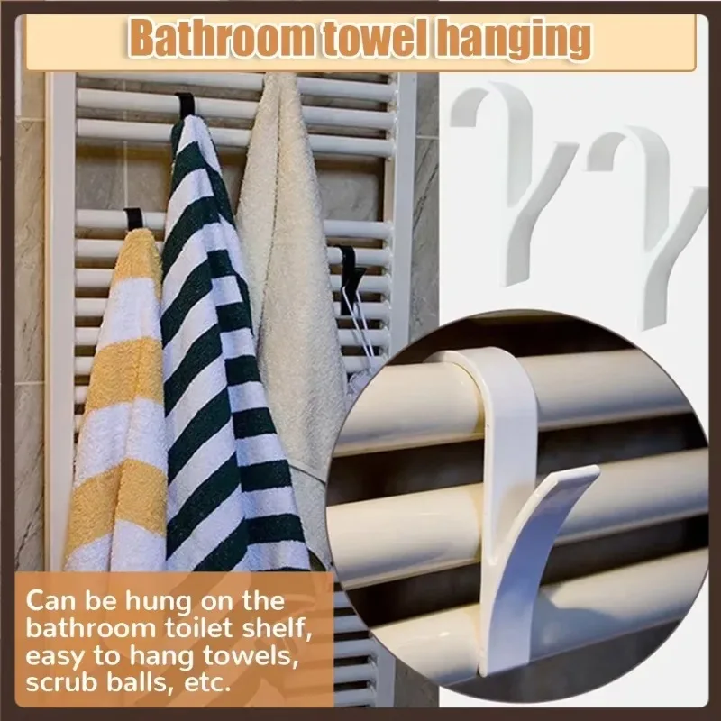 4 Piece Set of Heated Towel Radiator Hanger Hanger Bath Hook Rack Kitchen Hand Towel Hanger Hanger Drying Rack Scarf Rack