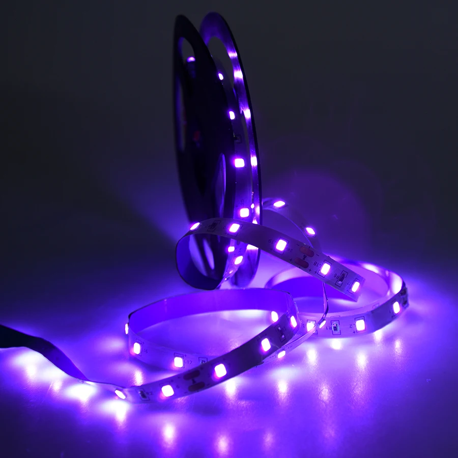 LED UV Black Light Strip Kit DC12V 5M 10M 15M Flexible Blacklight For Glow Neon Dark Party Birthday Stage Bedroom Lighting