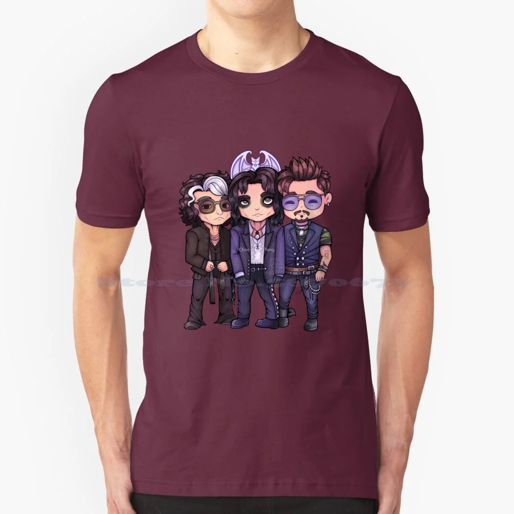 Chibi Vampires T Shirt 100% Cotton Tee Chibi Vampires Cute Joe Perry Alice Cooper Johnny Depp