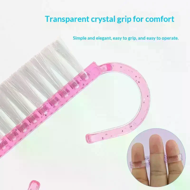 Nail Cleaning Brushes Soft Dense Bristles Ergonomic Handle For Home DIY Nail Art Professional Manicure Salons Colorful