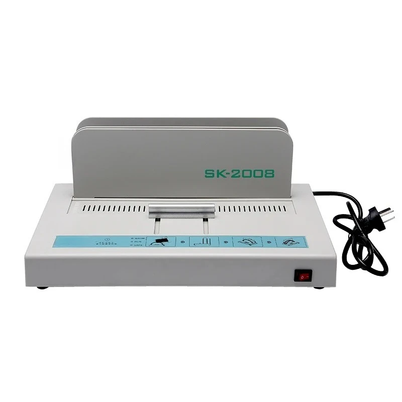 Mini Hot Melt Glue Binding Machine Automatic Rubber Strip Binder For Office Voucher Document Binding