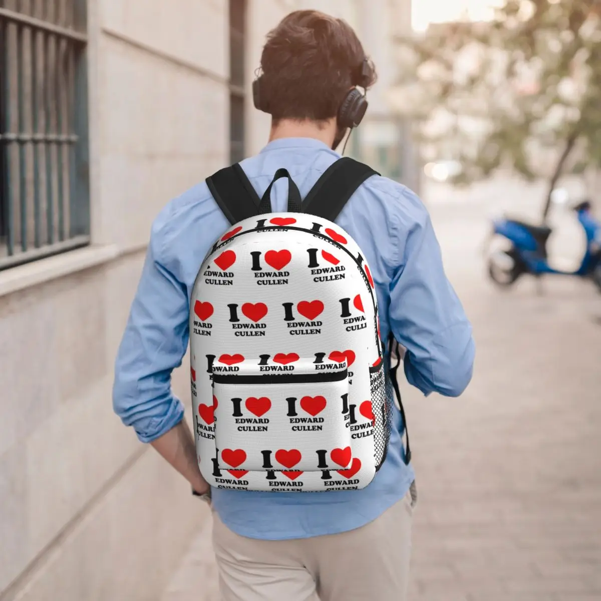 Edward Cullen Twilight Backpack Student BookBag Kids School Bag Laptop Shoulder Bags for Men Women