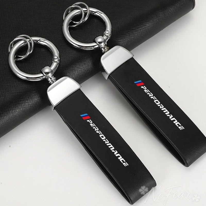 

Leather Supports Custom Car Keychain Key Chain Ring For BMW Performance X1 X3 X4 X5 E46 E90 F20 E60 E39 F10 M1 M2 M3 M5 M6 E87