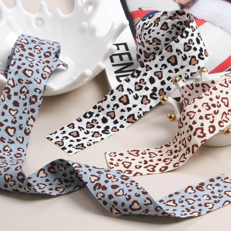 9 Yards 40MM Double Sided Leopard Ribbon DIY Handmade Material Hair Bow Headwear For Crafts Decoration Hair Bows Crafts Gifts