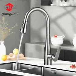 Rubinetto del bagno, Rubinetti per lavabo da cucina grigi girevoli estraibili, Rubinetto per lavabo da bagno per lavabo con verdure, rubinetto multifunzionale,