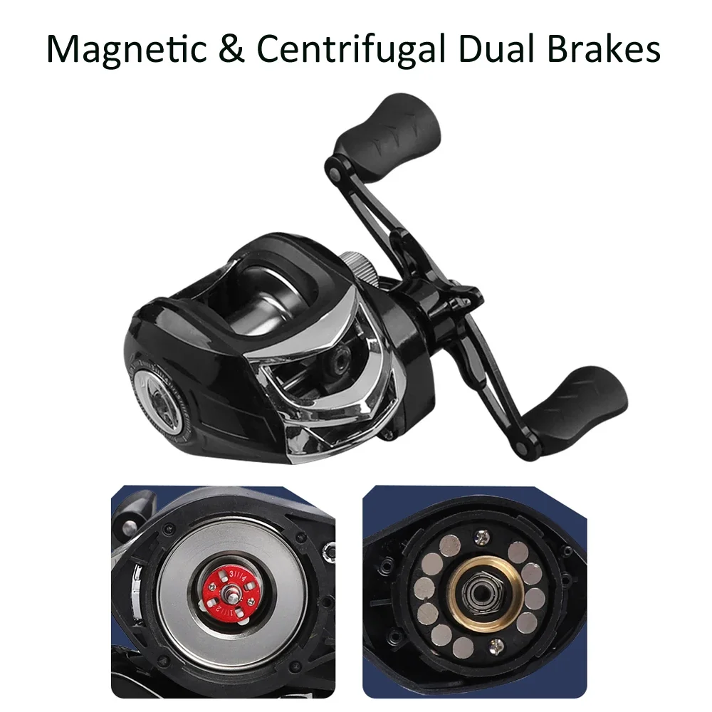 Centrifugal force  brake casting reel deep line cup 7.2 1 8kg fishing reel