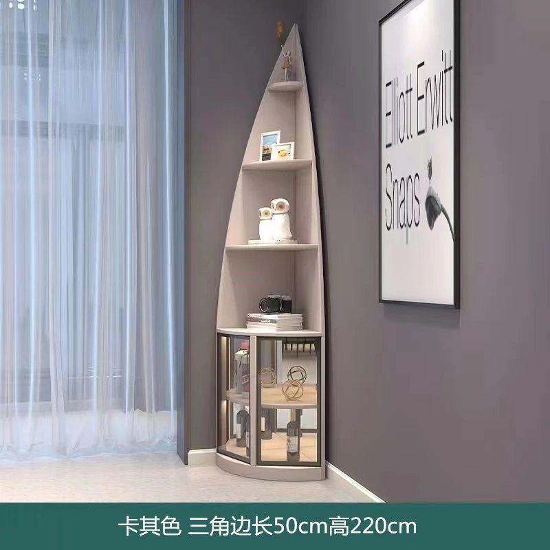 Corner Cabinet Corner Cabinet Bedroom Light Luxury Changhong Glass Shelf Living