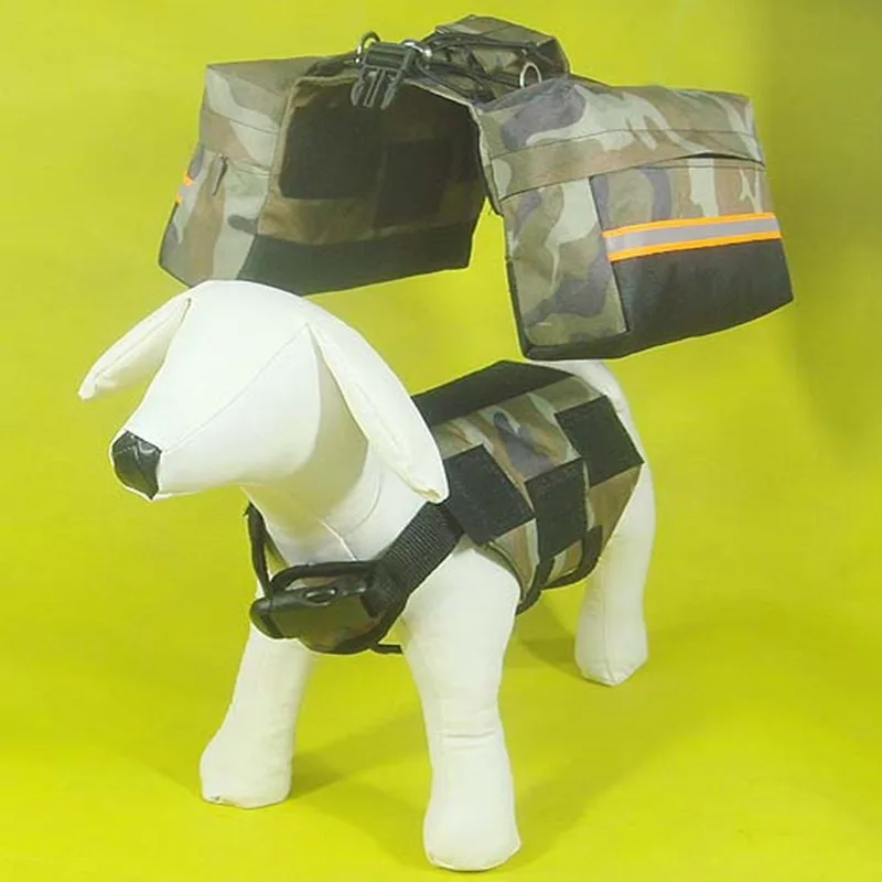 Camouflage Pet Products Supplies, Carriers Bags, Big Dog Backpack, Portable Outdoor Sports Backpacks