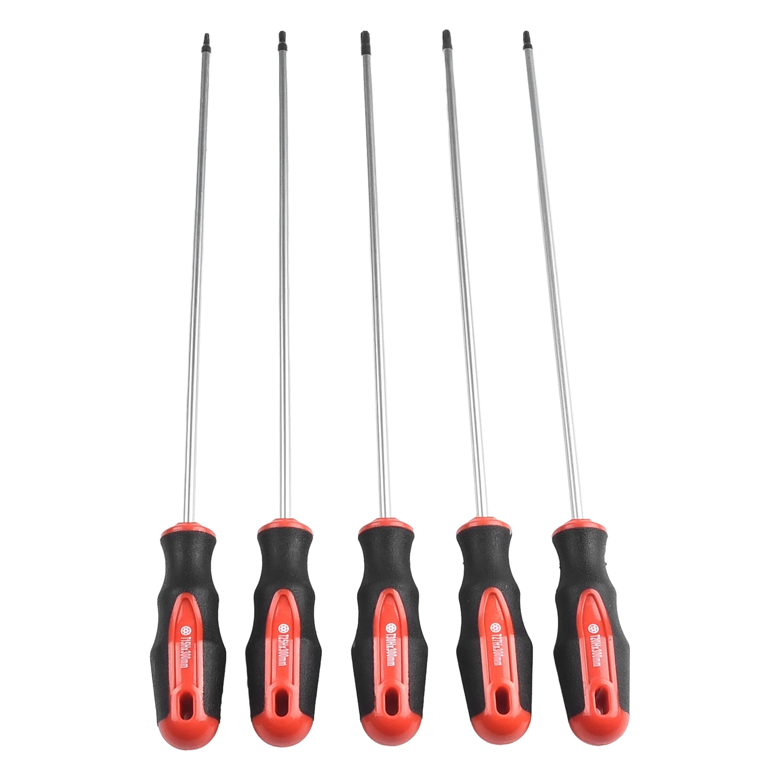 5 ชิ้น Torx ไขควง 400 มิลลิเมตรหัวแม่เหล็ก T15/T20/T25/T27/T30 ยาง Handle สําหรับสกรูถอดชิ้นส่วนซ่อมเครื่องมือคู่มือ