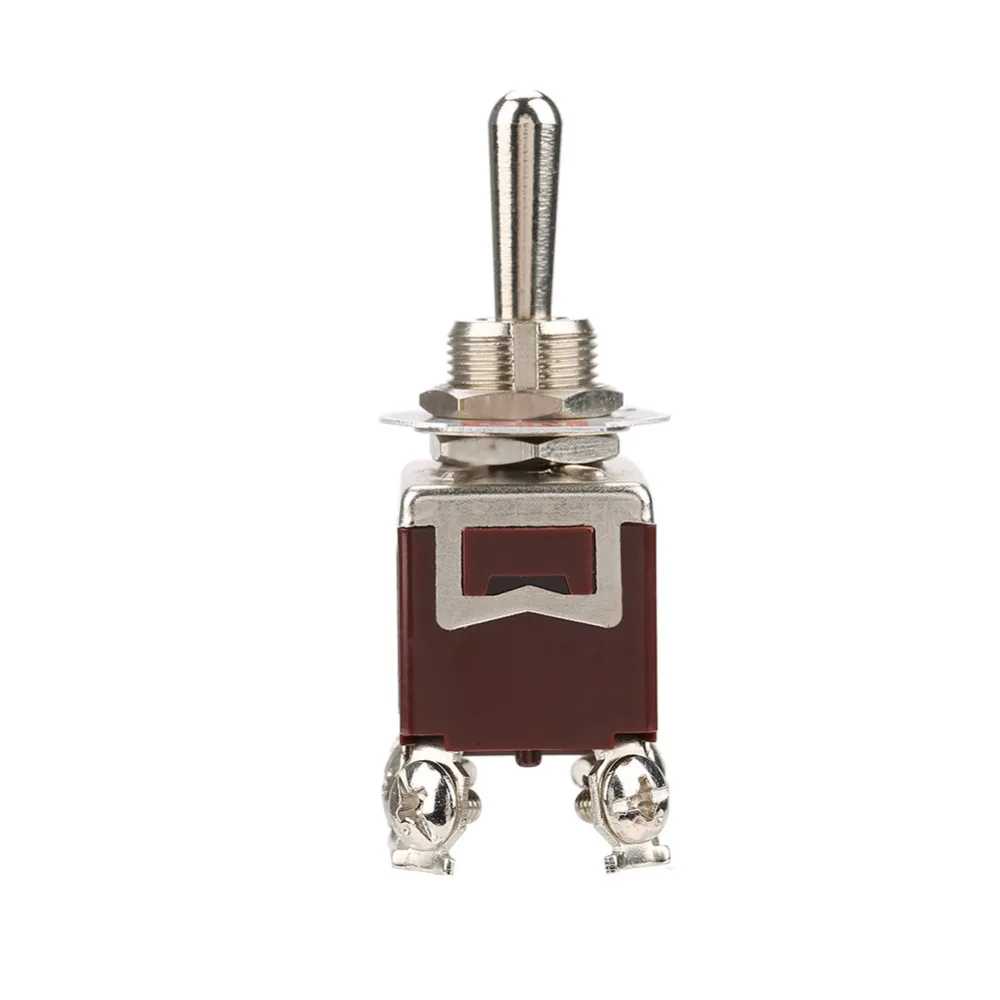 ON-Off-ON 3 Position Momentary Toggle Switch 12mm Button 15A 250VAC Rocker Switch Heavy Duty Brown Spring Loaded Toggle Boat