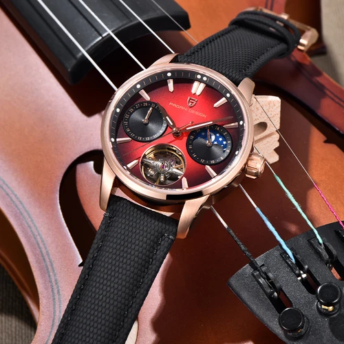 Imagen 2 del producto Pagani Design 2025 nuevo reloj mecánico automático de lujo de 41MM para hombre, reloj de piloto resistente al agua de acero inoxidable 10bar, reloj para hombre