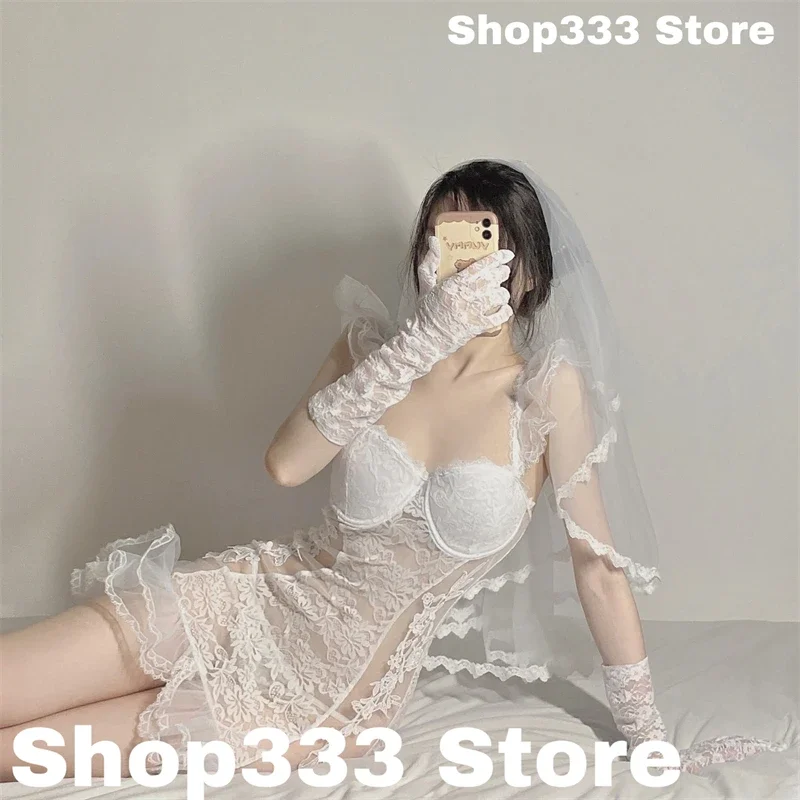 Bridal Sexy Underwear Cosplay Princess Costumes Exotic Wedding Dress Roleplay Sweetheart Spaghetti Strap Sex Outfit Plus Apparel