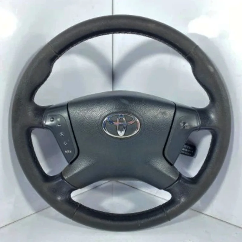 

Custom Steering Wheel Protective accessories for Toyota Avensis 2003 2004 2005 2006 2007 DIY Black Leather steering wheel cover
