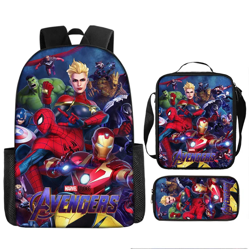 Marvel Spider Man Children\'S Stationery Student Backpack Shoulder Bag Wallet 3-Piece Set Student Gift School Backpack