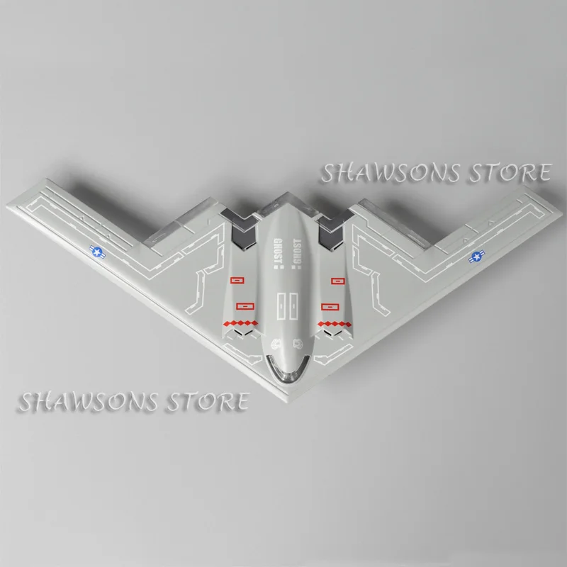 1:200 Scale Diecast Military Plane Model Toys B-2A Stealth Bombers Pull Back Miniature Replica With Sound & Light