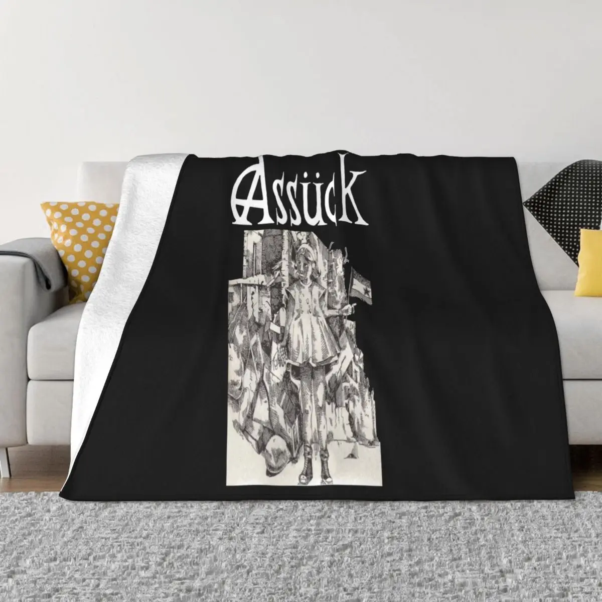 Assuck State To State Terrorizer Insect Warfare Phobia Grind Fresh Design Male Hipster Middle Aged Throw Blanket