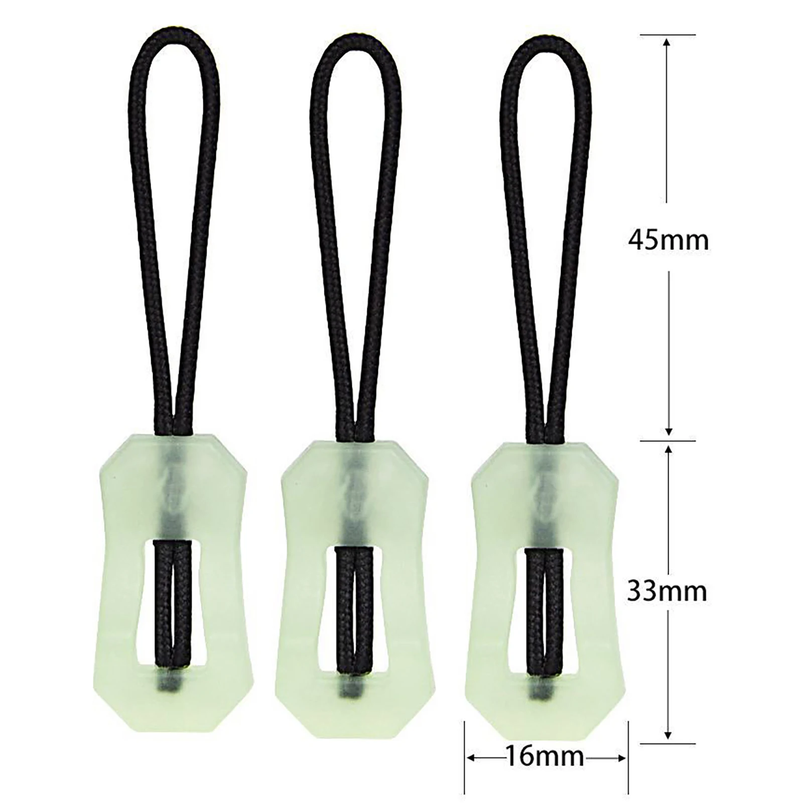 1/5pcs Luminous Zipper Pull Kit Markers Glow In The Dark Night Zipper Pulls For Coat Jacket Rucksacks Tent Zippers Outdoor Tools