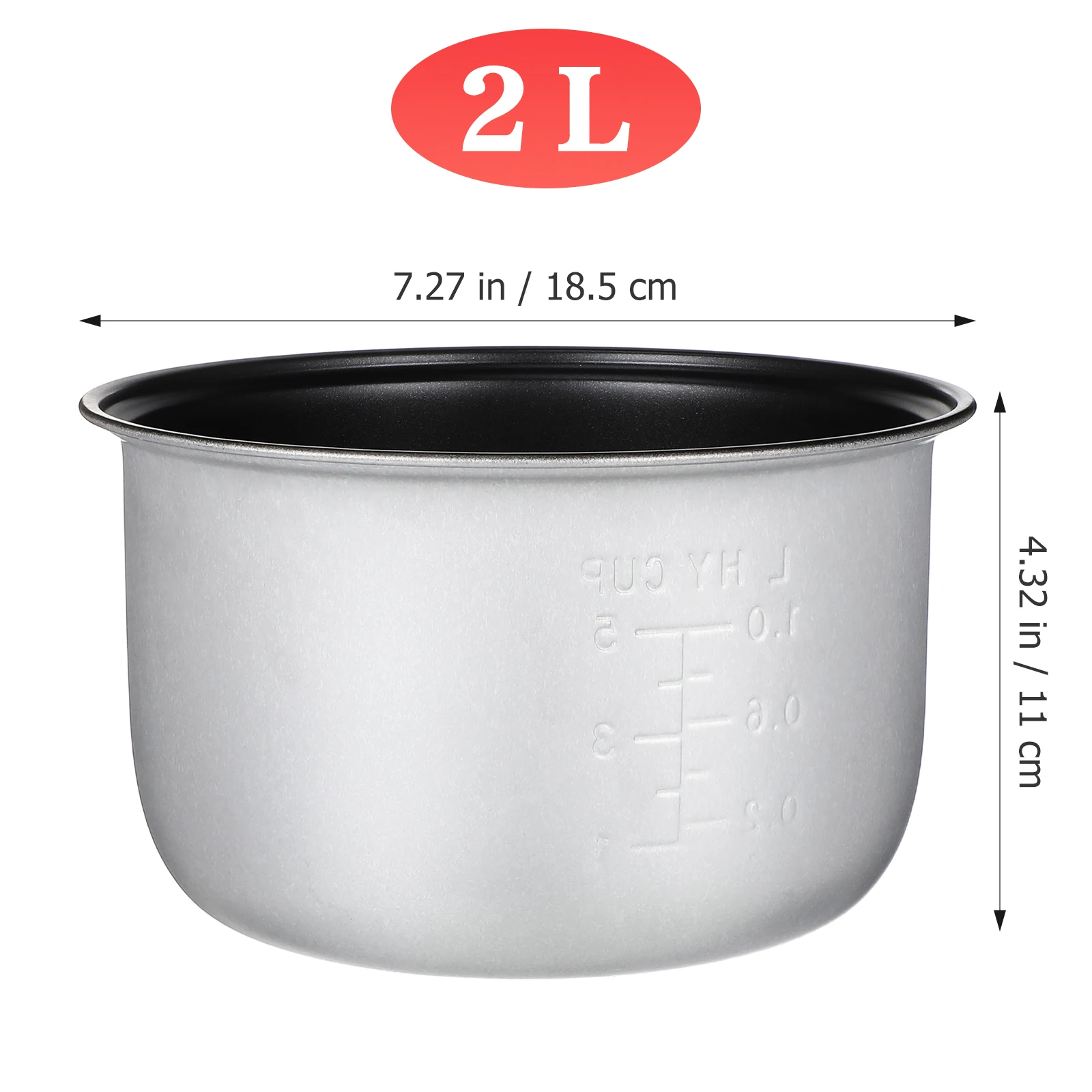 2L غير عصا وعاء طبخ الأرز المطبخ وعاء طبخ الأرز استبدال وعاء العالمي حجم عموم إدراج للطبخ الداخلي الصغير داخل الأواني