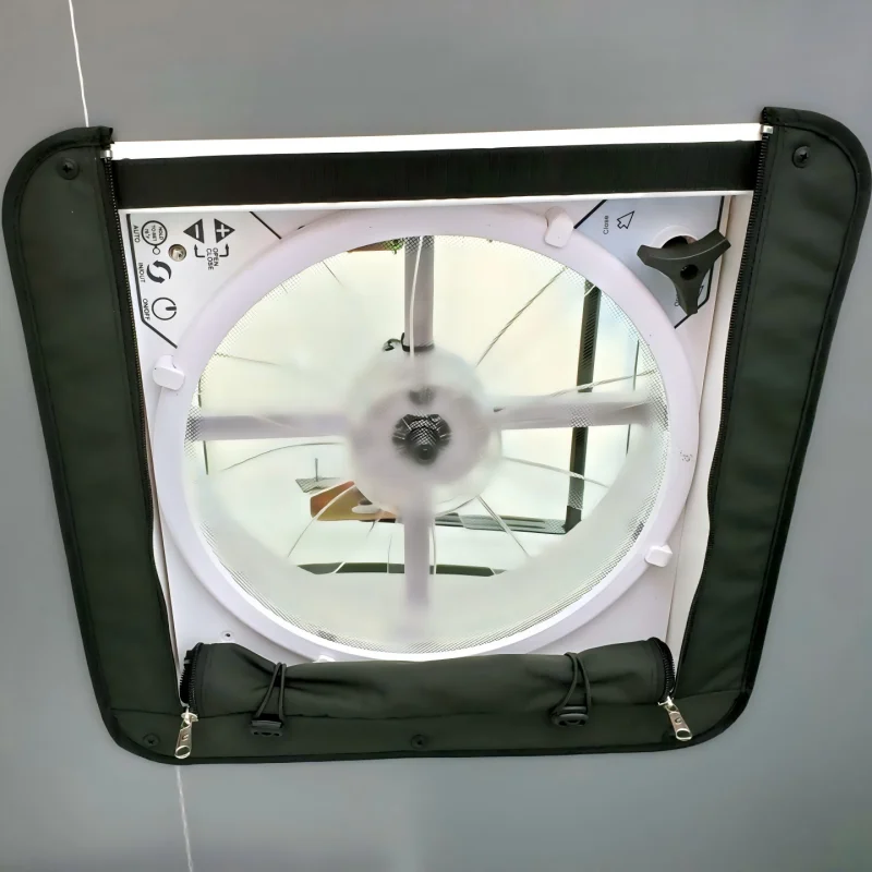 

MotCaravan Vent Fan Insulating Blackout Shade For MaxxAir Caravan SKylight Vent Sunshade With Zippers RV Vent Fan Accessories