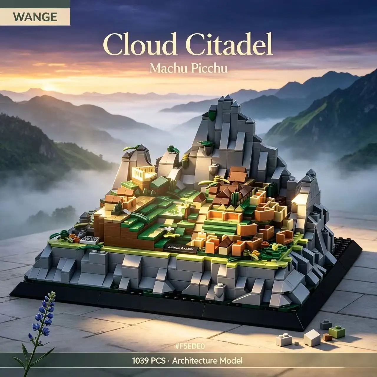 

Cloud Citadel: Machu Picchu Building Blocks, 1039Pcs MOC Set, Peruvian Architecture Construction Toy Gift