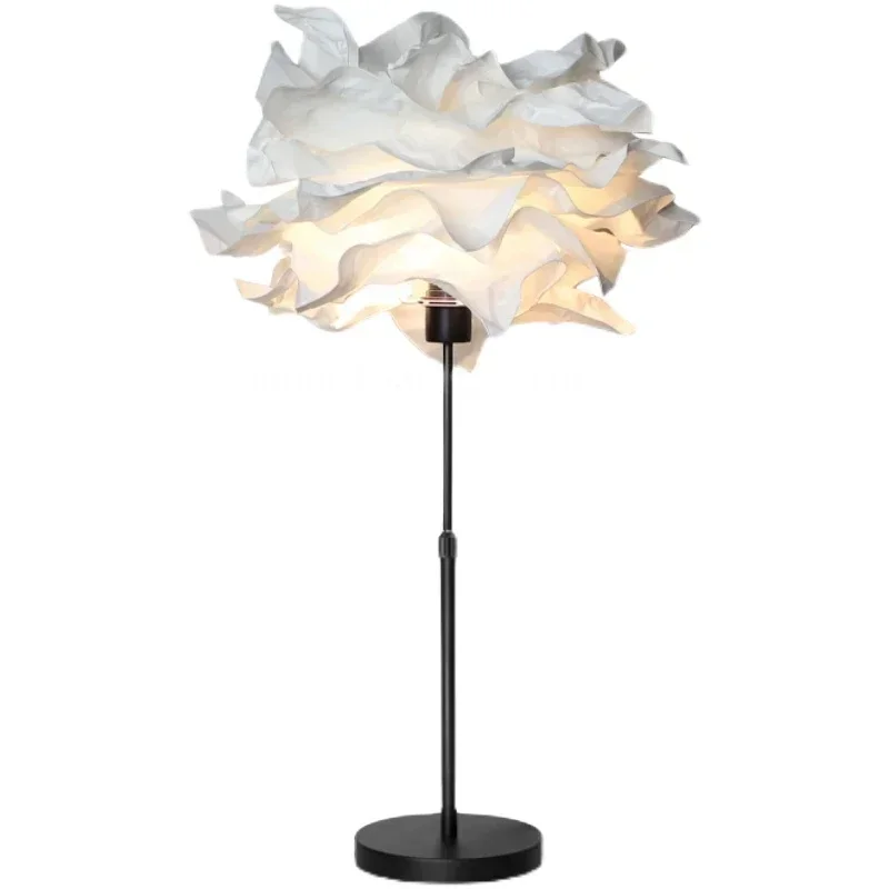 Nordic Rice Paper Lampshade Floor Lamp for Living Room Decoration Corner Floor Light Can Be Lifted Lowered Lighting Clouds Lamps