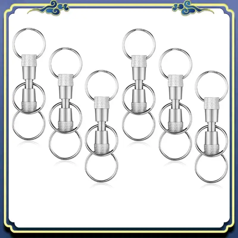 Latest 3-Way Quick Release Keychain Detachable Key Rings Pull Apart Separate Quick Disconnect Release Convenient Accessory 6Pcs