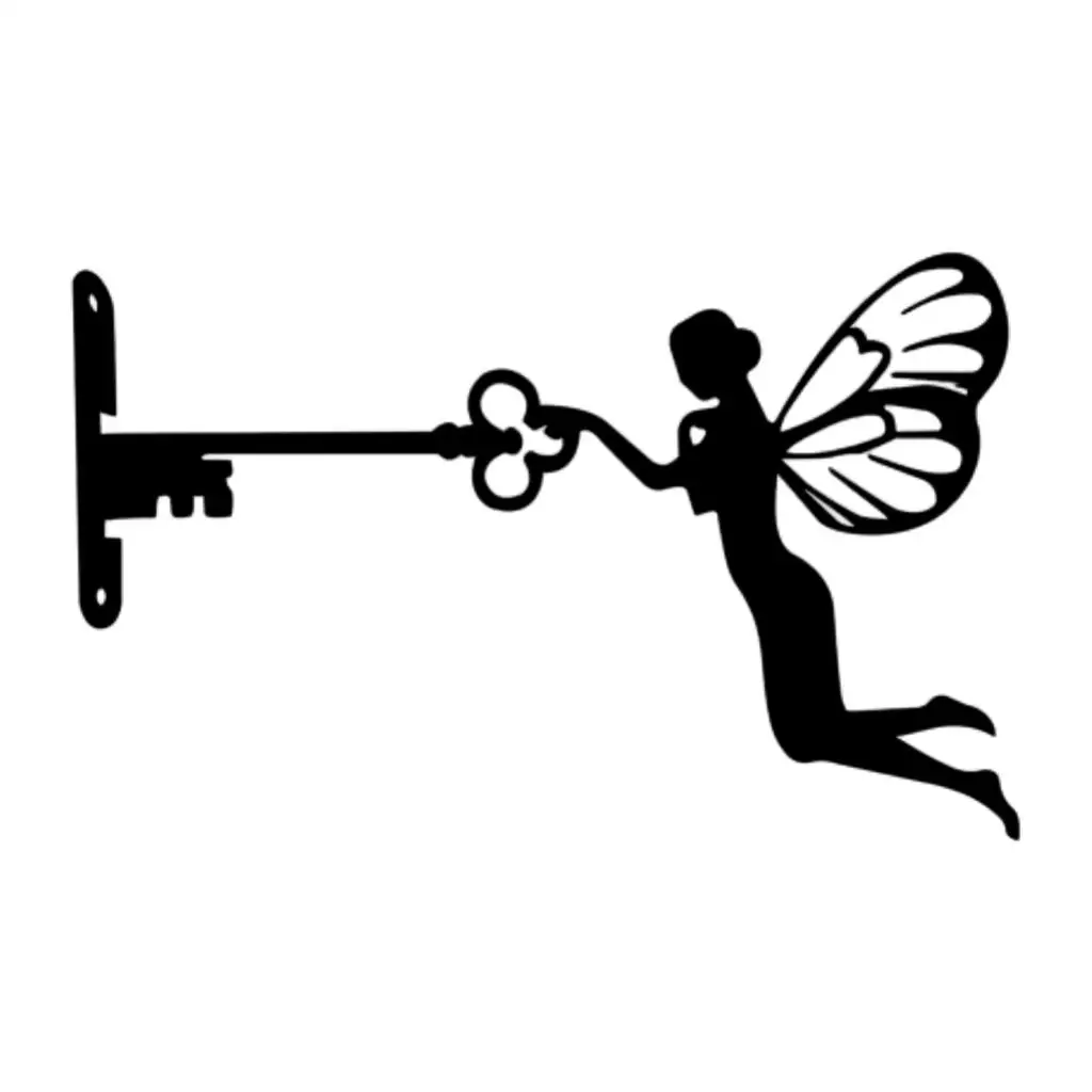 Fairy Tree Silhouettes Metal Garden Sculpture Outdoor Art Decor Garden Stake Statue for Decoration Garden Yard