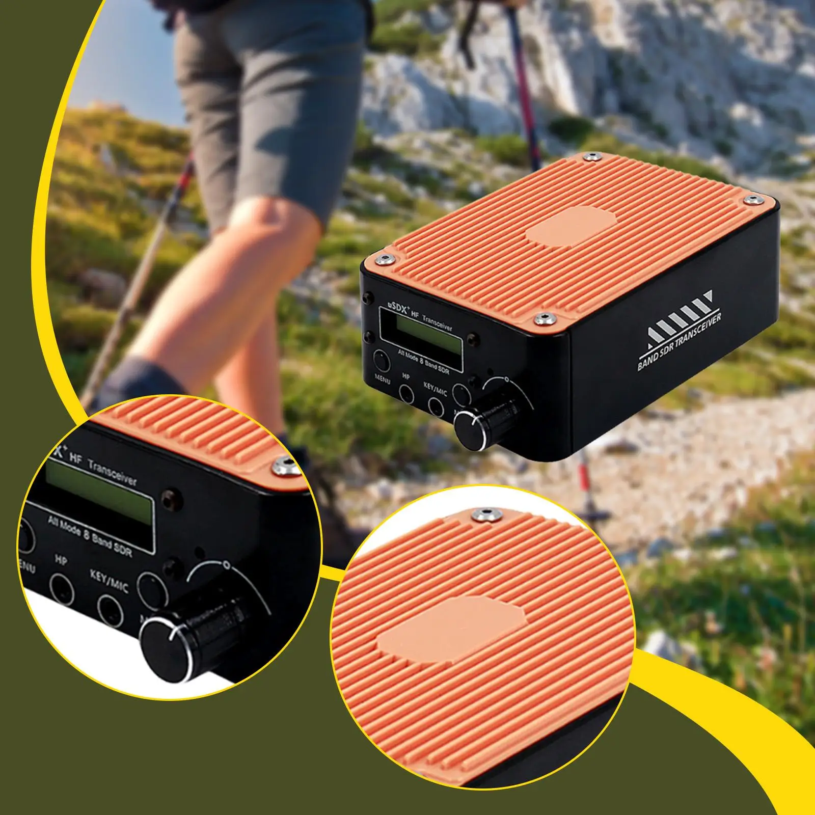 جهاز الإرسال والاستقبال جميع الأوضاع المحمولة DIY الاتصالات 8 نطاقات جهاز الإرسال والاستقبال اللاسلكي