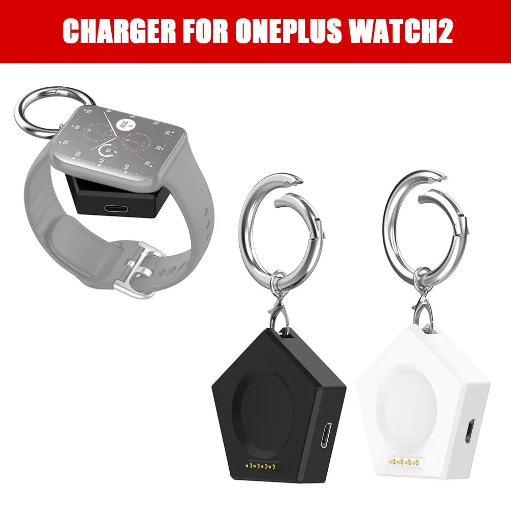 Portable Wireless Charging Dock Charger for Oppo Watch X Oneplus Watch2 Type-C and Micro Dual Input Ports Interface P3W0