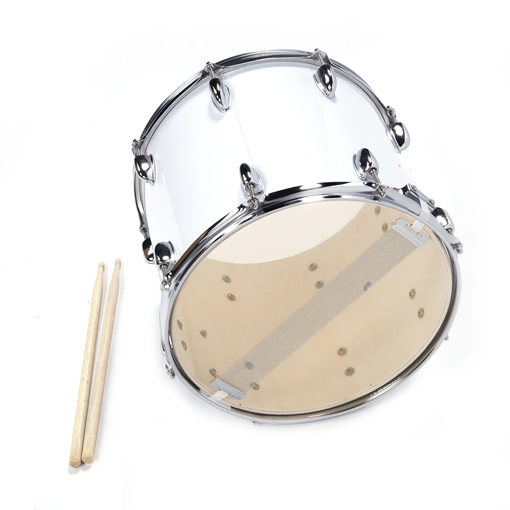

14 Inch Marching Drum with Adjusting Key Drumstick Backstrap Parts Percussion Instrument Practice