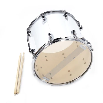 14 Inch Marching Drum with Adjusting Key Drumstick Backstrap Parts Percussion Instrument Practice