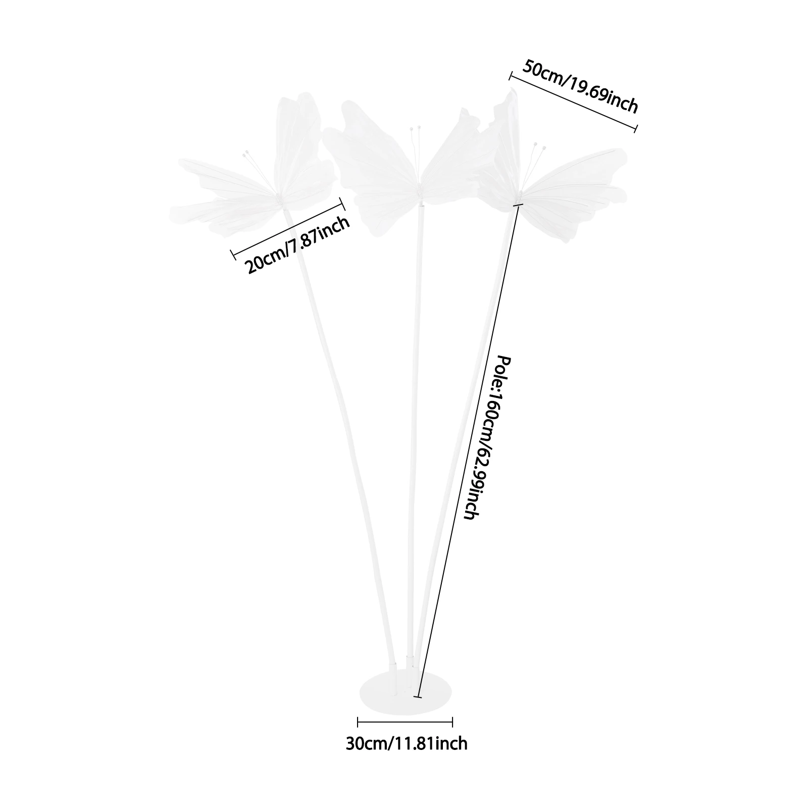 

2PCS Butterfly Decoration with Standing Base, Artificial Decoration Butterflies, Realistic Artificial Butterflies for Road Guide