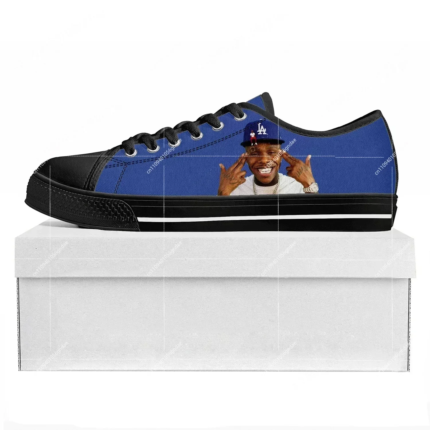 DaBaby Rapper Music Pop Low Top Sneakers Mens Womens Teenager Canvas Sneaker Prode Casual Couple Shoes Custom ShoeCustom Shoes
