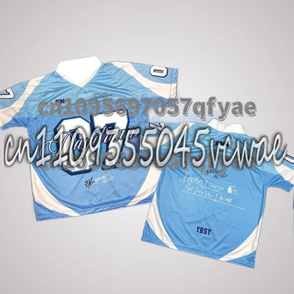 

Moto Women'S Korean Version Ybsy Football Jersey T-Shirt V-Neck Loose and Fashionable Street Wear Versatile Sports Casual Top