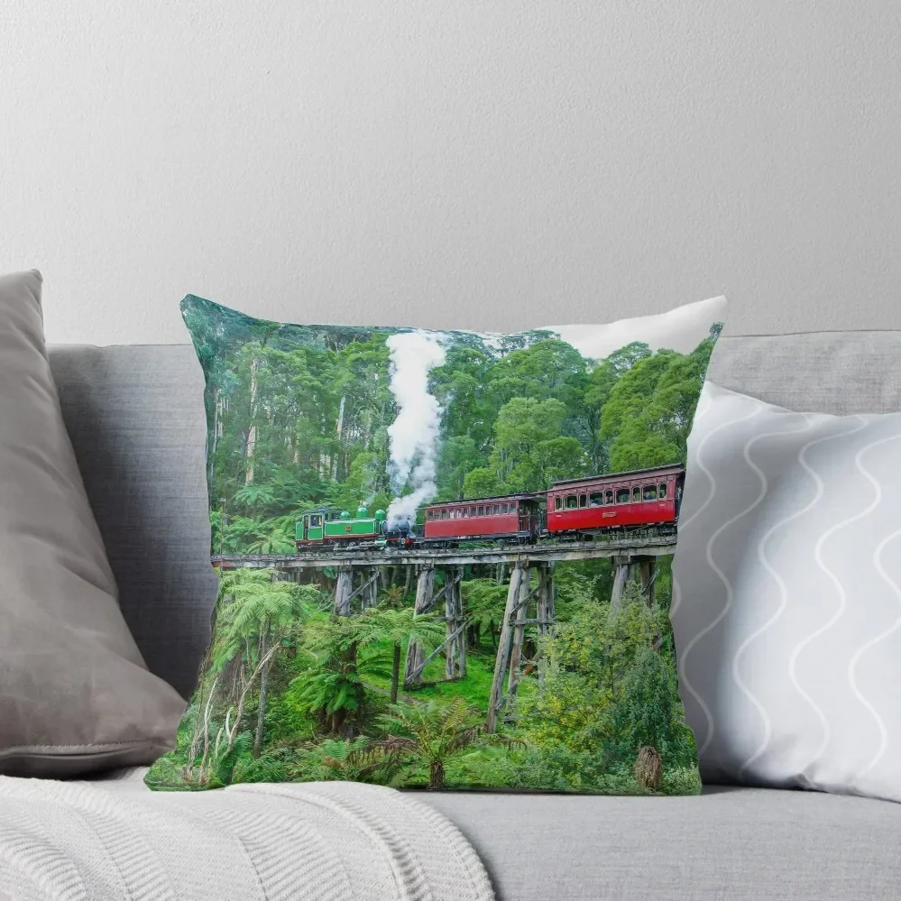 Puffing Billy Railway, Belgrave, Victoria, Australia Throw Pillow Cusions Cover covers for pillows pillow