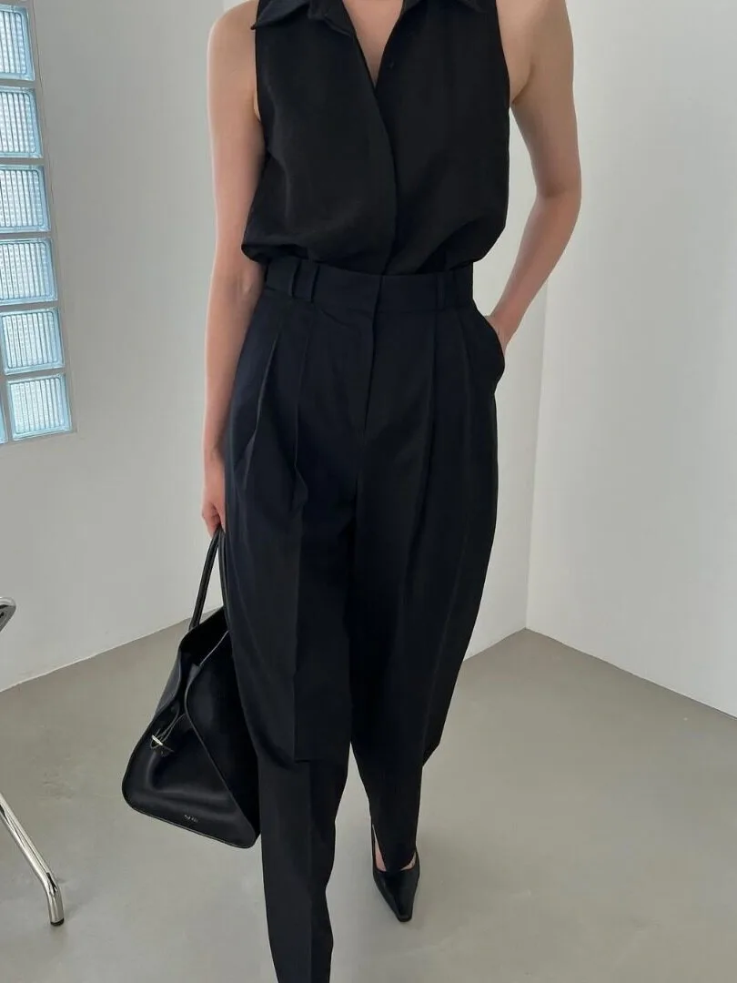 Versatile Sleeveless Shirt Top for Small Figures Fashionable Korean Style Women's Inner Wear Suitable for Various Occasions