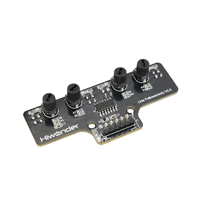 4 Road Patrol Sensor Intelligent Cart Robot Infrared Tracking Obstacle Avoidance Creator Four Road Recognition Tracking Module