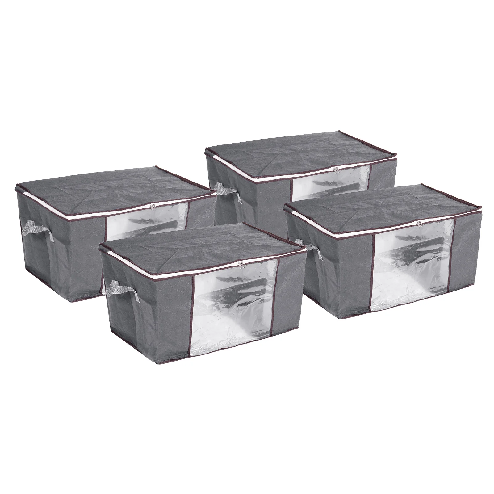 

Uxcell 2/3/4 шт. сумка для хранения одежды, контейнеры для хранения одежды, складные органайзеры для шкафа, контейнеры для хранения с усиленными ручками