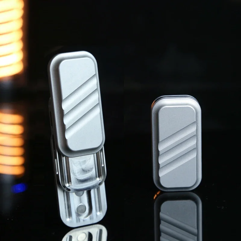 

New Fork EDC Push Fidget Spinner Metal Slider Stress Relief ADHD Anxiety Toy for Adults 14+ & 18+ Gift