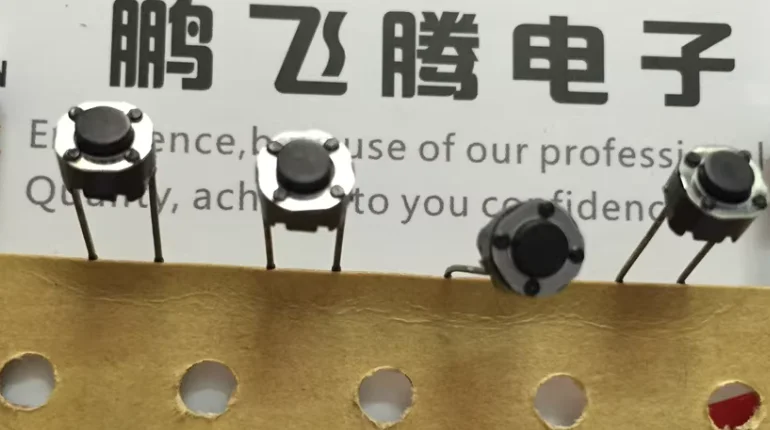 10PCS/lote ALPS Interruptor táctil importado de Japón 6*6*4.3 en línea de 2 pines con botón redondo